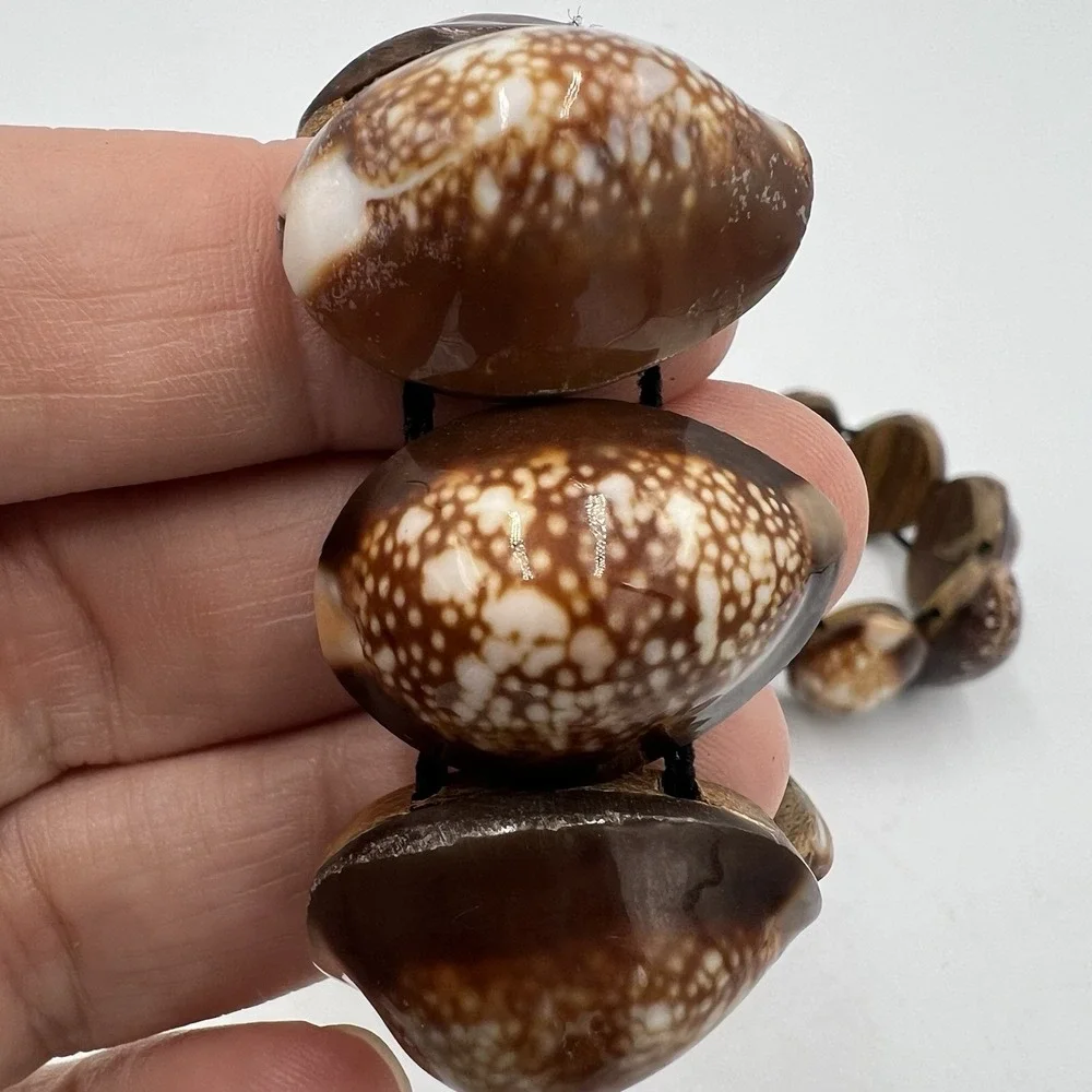 Set of 5 Shell & Wood Napkin Rings Boho Coastal Island Style‎ Table Decor